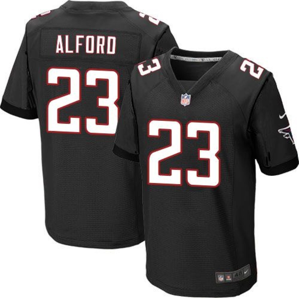 Falcons #23 Robert Alford Black Alternate Men's Stitched NFL Elite Jersey