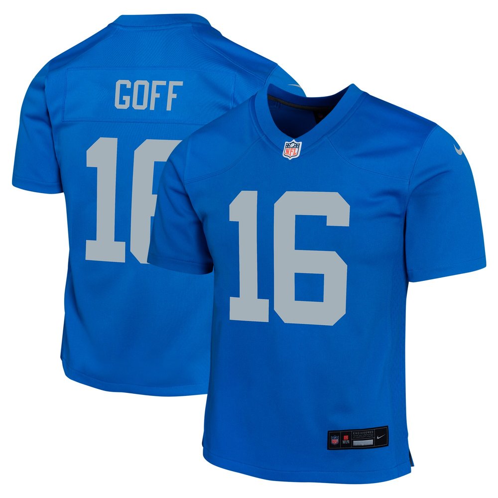 Youth Detroit Lions #16 Jared GoffBlue Alternate Game Jersey