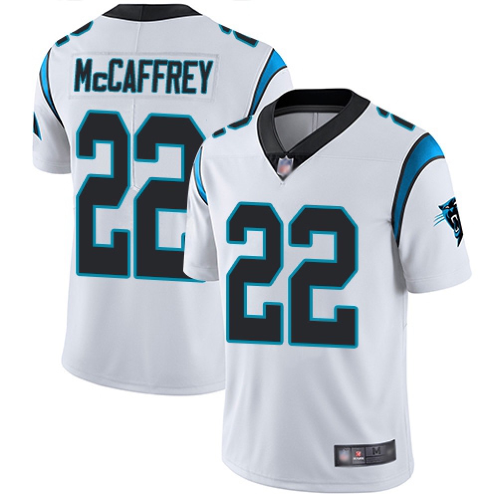 Youth Carolina Panthers#22 Christian McCaffrey White Vapor Untouchable Limited Stitched NFL Jersey