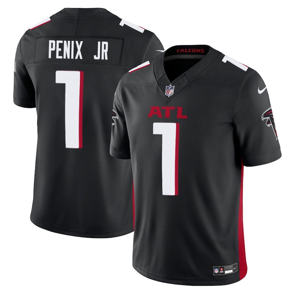 Men's Atlanta Falcons Michael Penix Jr.Black 2024 NFL Draft First Round Pick Player F.U.S.E. Vapor Untouchable Limited Stitched Football Jersey