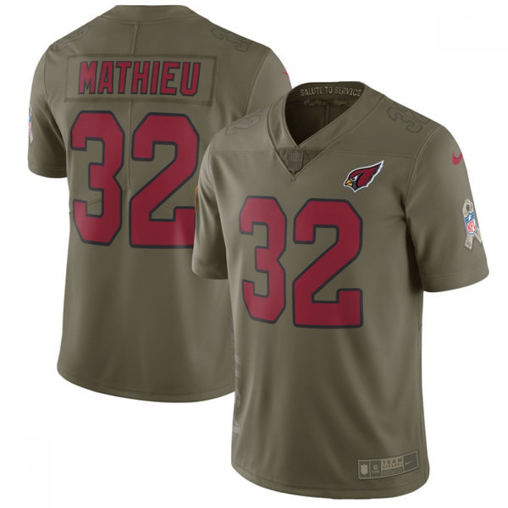 YouthArizona Cardinals #32 Tyrann Mathieu Olive Salute To Service Limited Stitched NFL Jersey