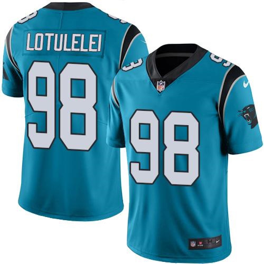 Panthers #98 Star Lotulelei Blue Men's Stitched NFL Limited Rush Jersey