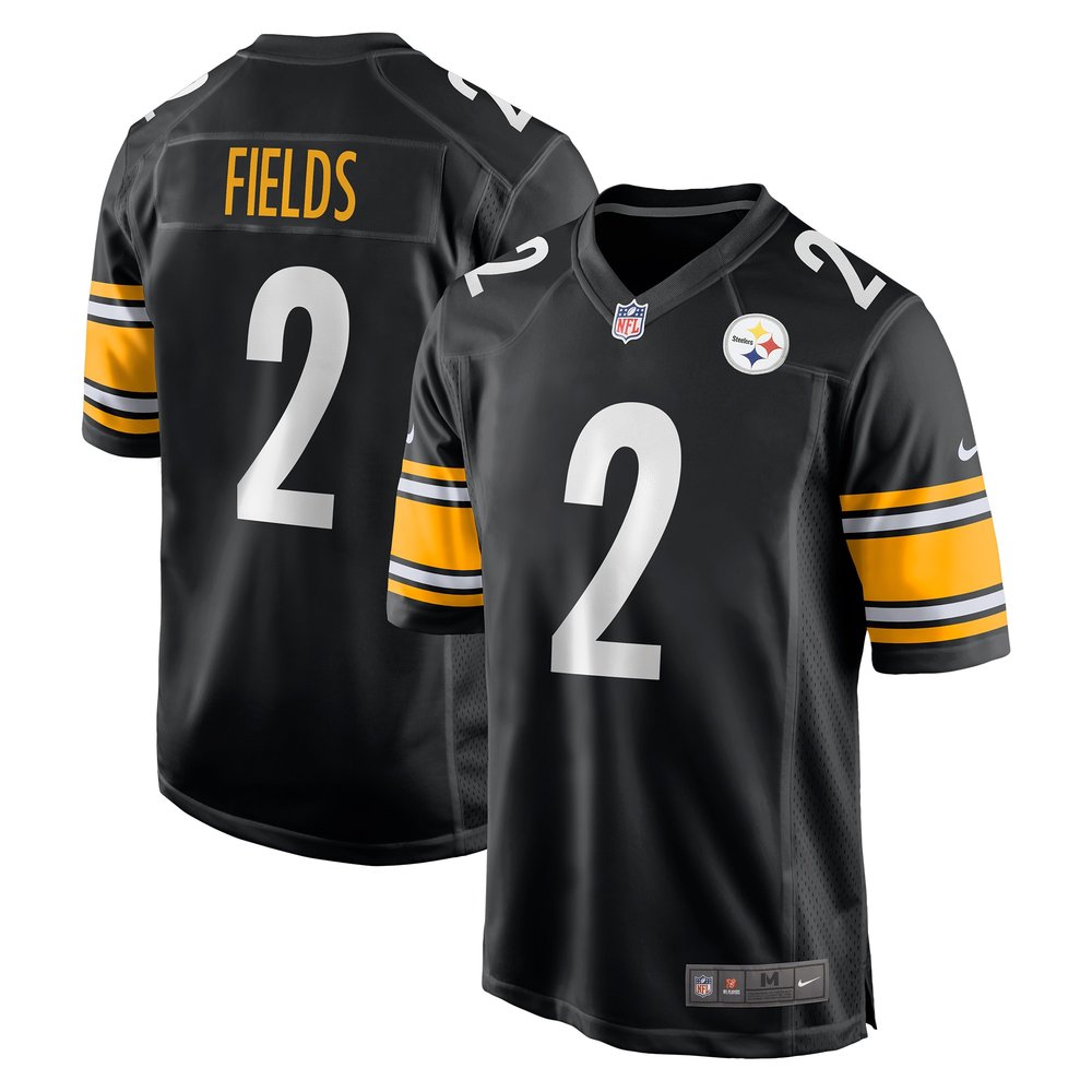 Men's Pittsburgh Steelers Justin FieldsBlack Game Player Jersey
