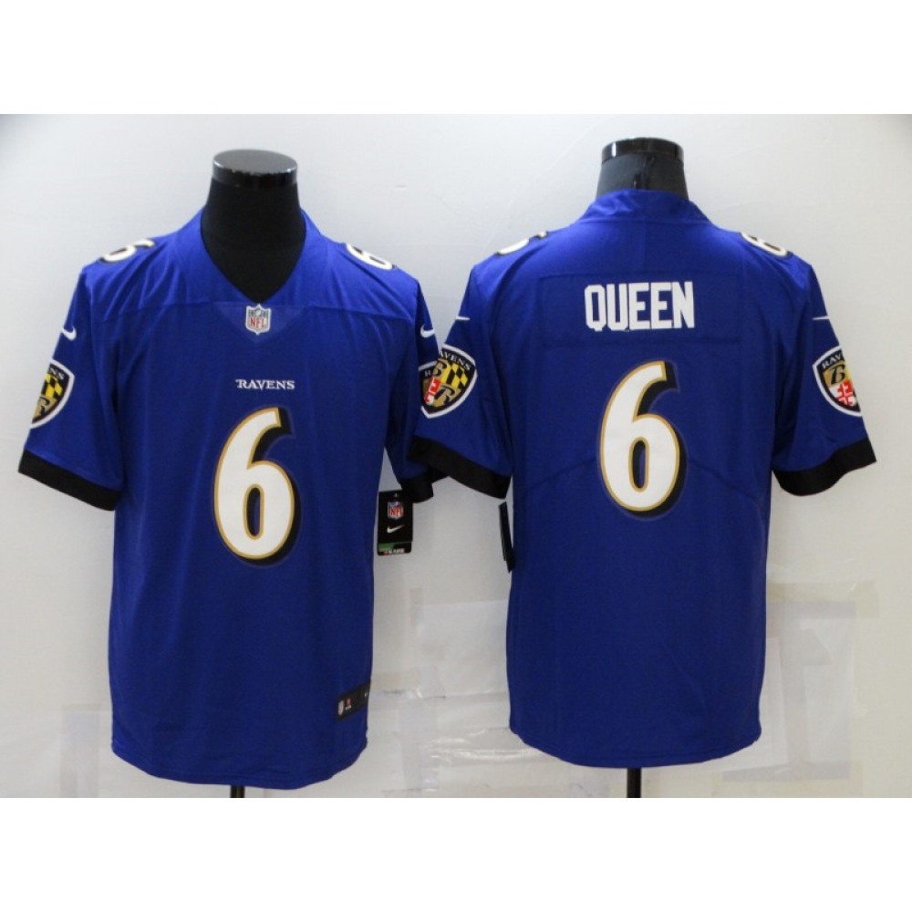 Men's Baltimore Ravens #6 Patrick Queen Purple Vapor Untouchable Limited Stitched Jersey