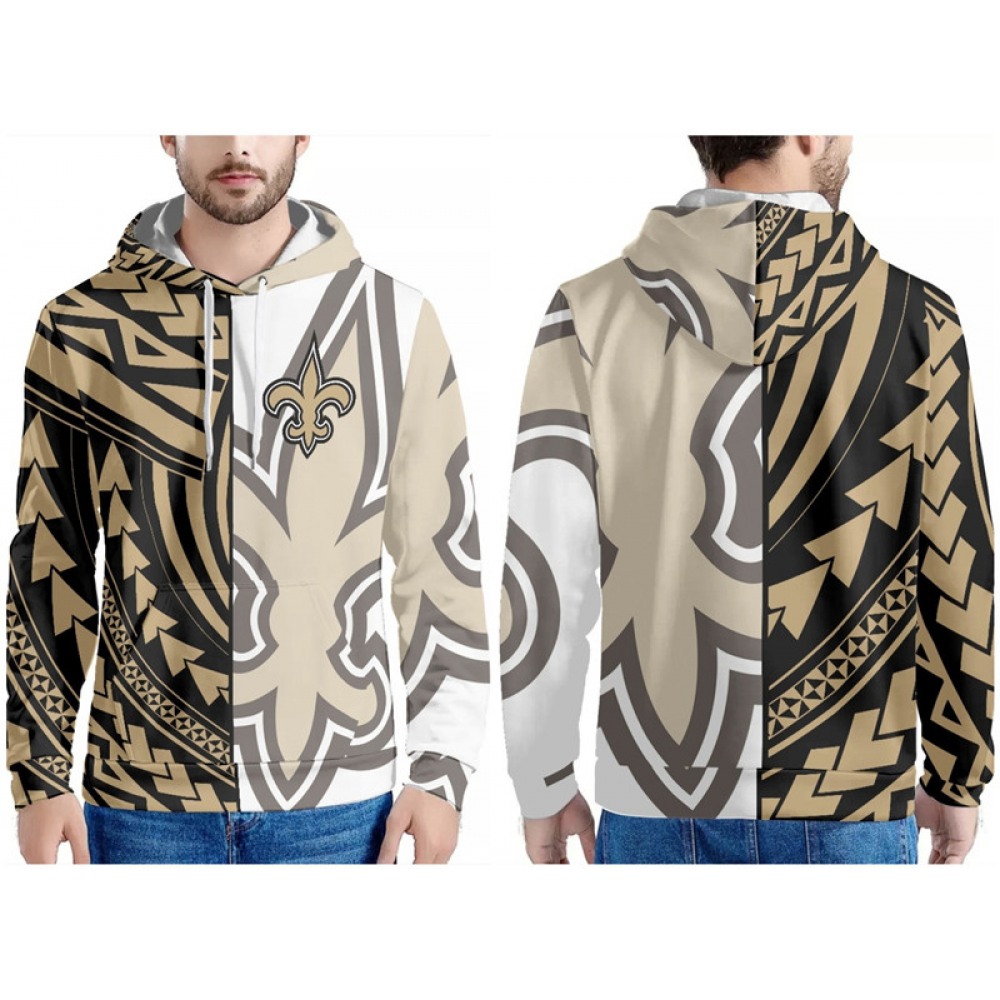 Men's New Orleans Saints Black/GoldPullover Hoodie