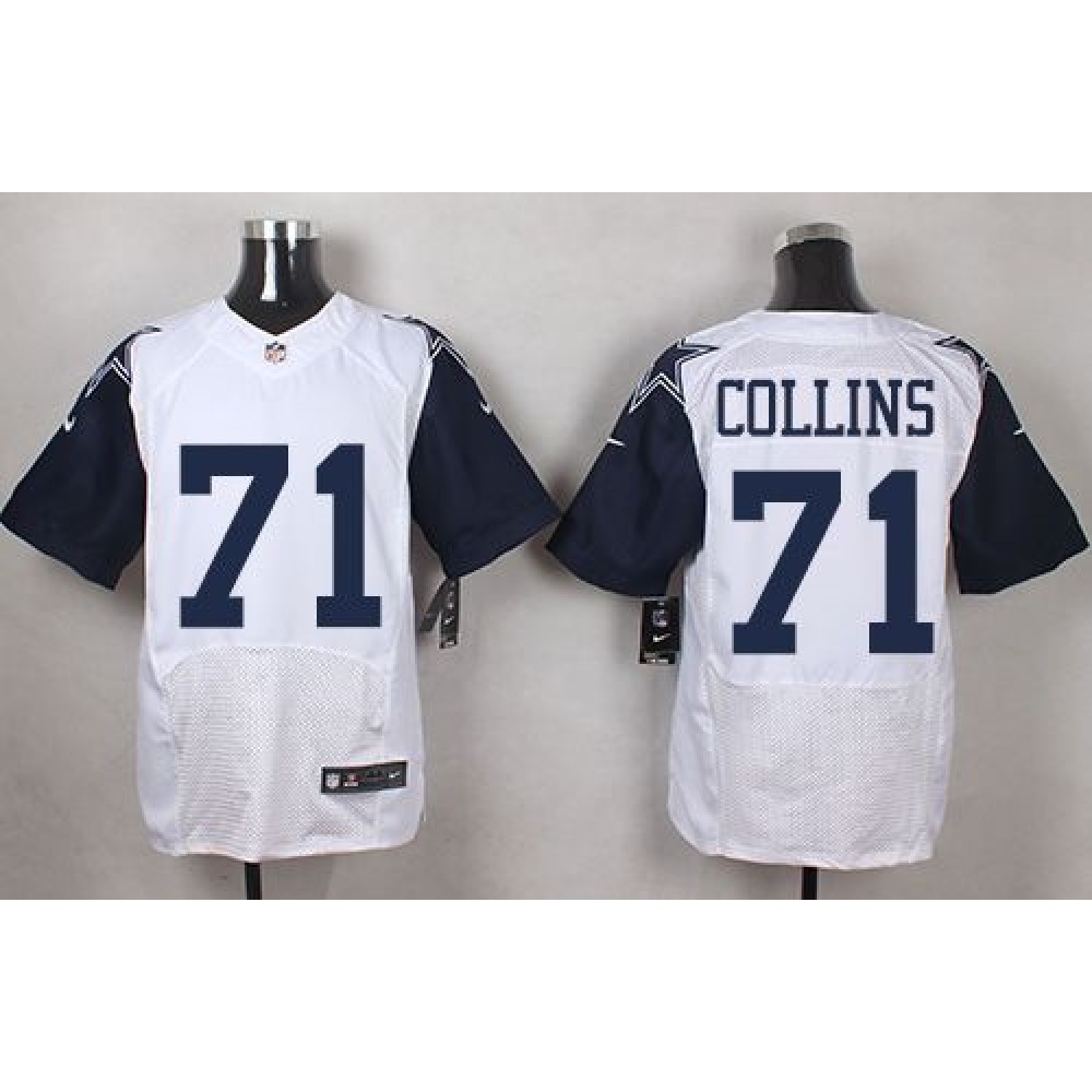 Cowboys #71 La'el Collins White Men's Stitched NFL Elite Rush Jersey