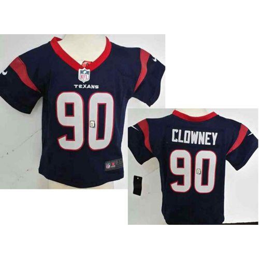 ToddlerTexans #90 Jadeveon Clowney Navy Blue Team Color Stitched NFL Elite Jersey