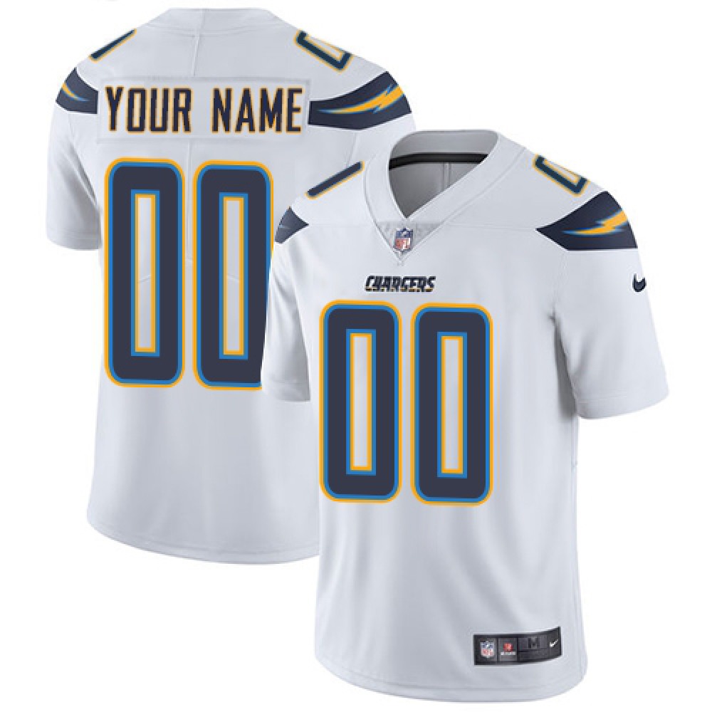 Men'sLos Angeles Chargers Customized White Vapor Untouchable NFL Stitched Limited Jersey