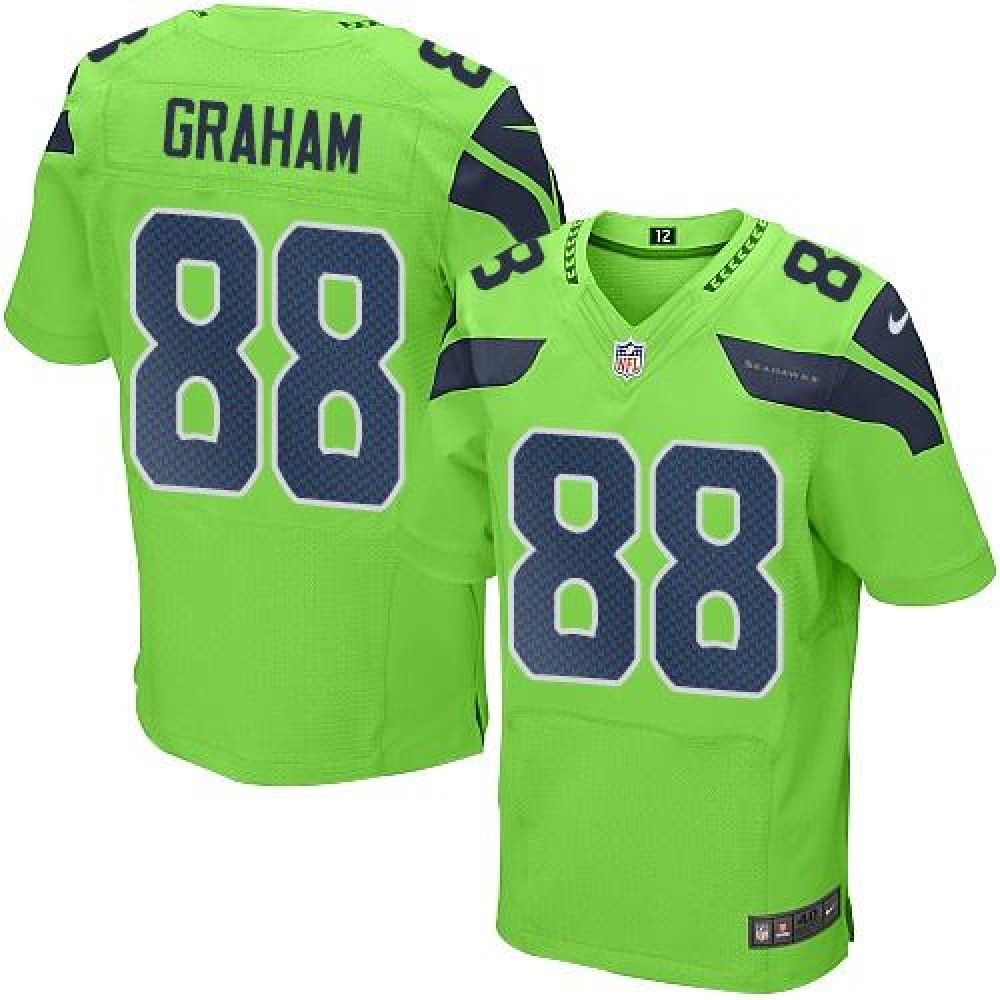 Seahawks #88 Jimmy Graham Green Men's Stitched NFL Elite Rush Jersey