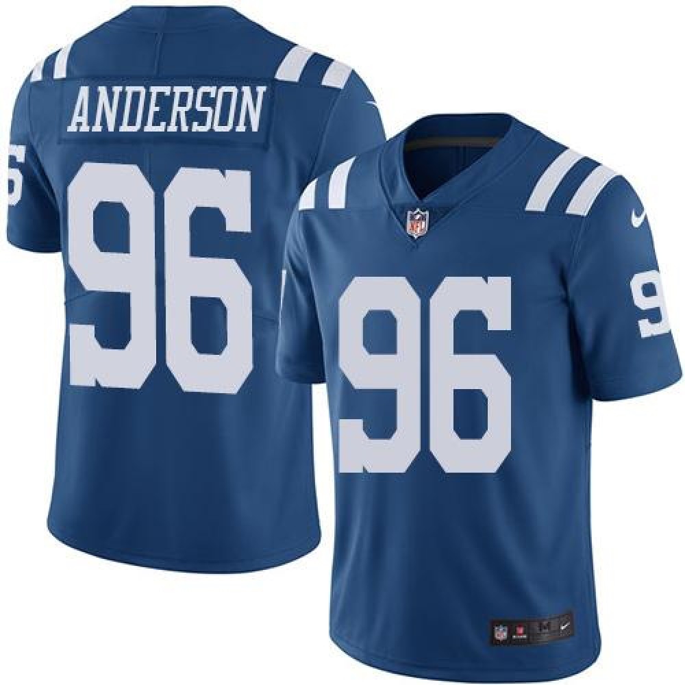 Colts #96 Henry Anderson Royal Blue Youth Stitched NFL Limited Rush Jersey