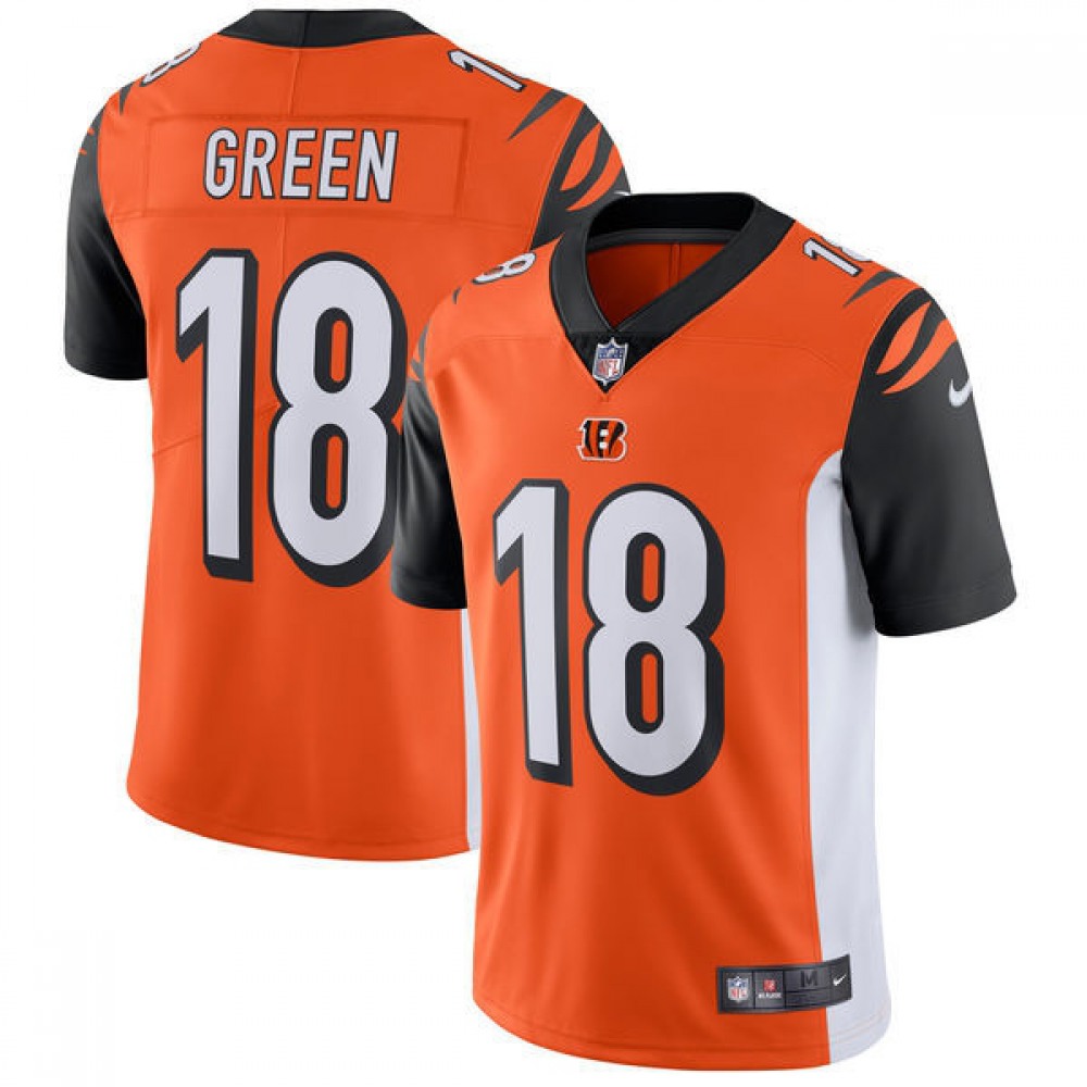 Men's Cincinnati Bengals #18 A.J. GreenOrange Vapor Untouchable Limited Stitched NFL Jersey