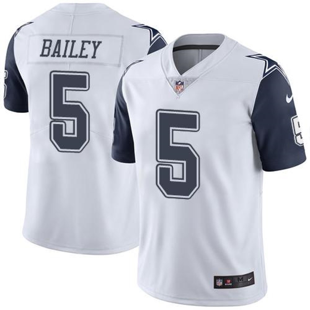 Cowboys #5 Dan Bailey White Men's Stitched NFL Limited Rush Jersey