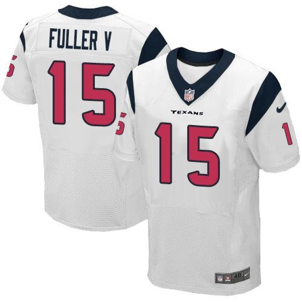 Texans #15 Will Fuller V White Men's Stitched NFL Elite Jersey