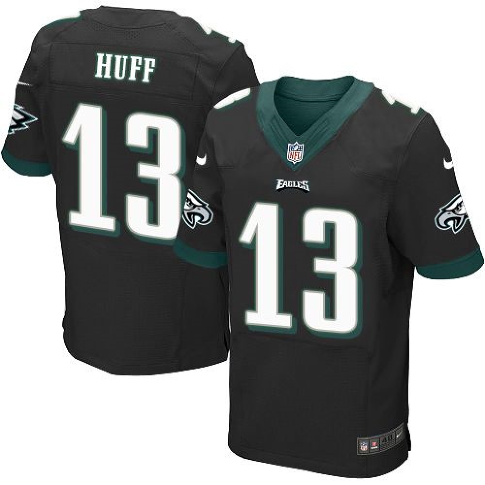 Eagles #13 Josh Huff Black Alternate Men's Stitched NFL New Elite Jersey