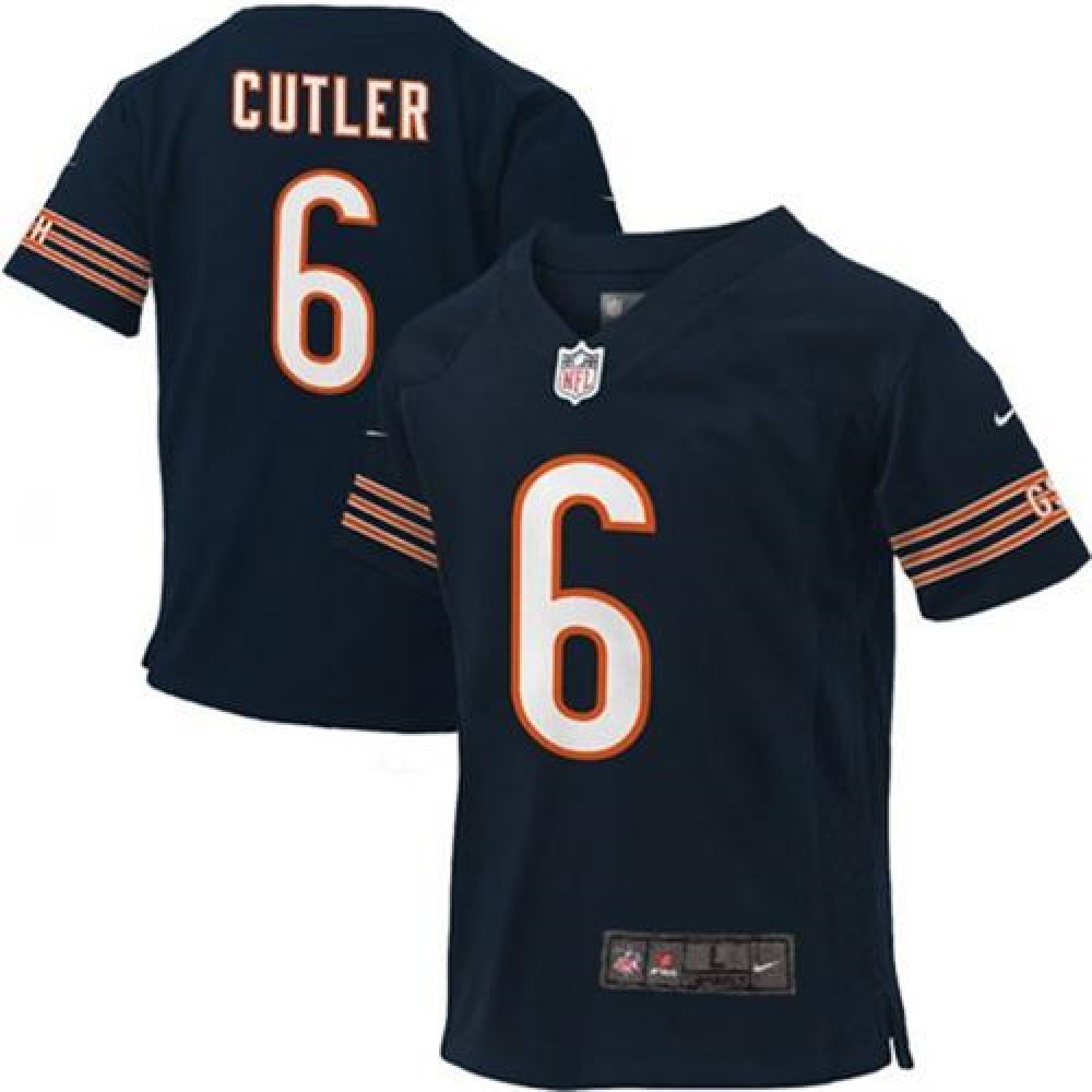 ToddlerBears #6 Jay Cutler Navy Blue Team Color Stitched NFL Elite Jersey