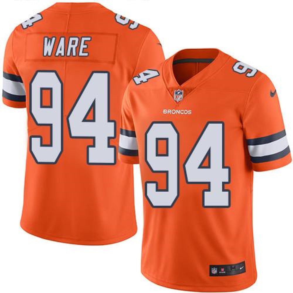 Broncos #94 DeMarcus Ware Orange Men's Stitched NFL Limited Rush Jersey