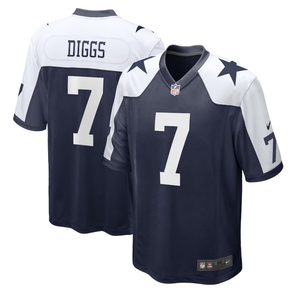 🔥Combo Sale - Dallas Cowboys Trevon Diggs Nike Navy Game Jersey & New Era Navy Main 9FIFTY Adjustable Hat