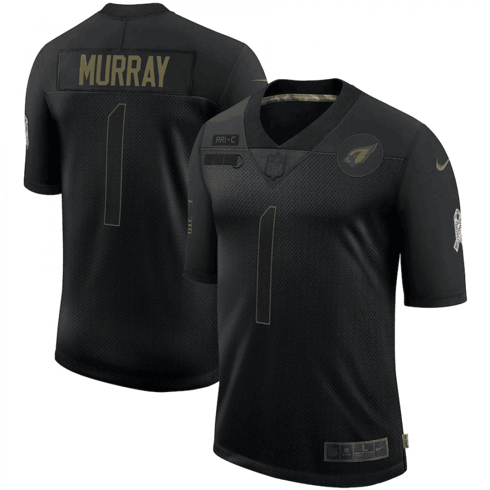 Men's Arizona Cardinals #1 Kyler Murray 2020 Black Salute To Service Limited Stitched Jersey