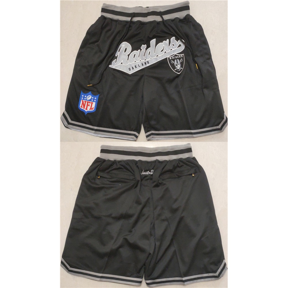 Men's Las Vegas Raiders Black Shorts (Run Small)