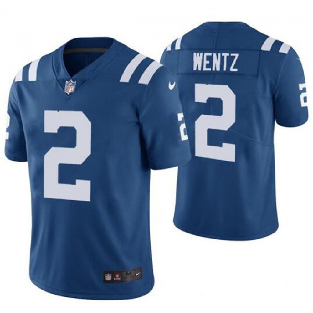Youth Indianapolis Colts #2 Carson Wentz Blue Vapor Untouchable Limited Stitched Football Jersey