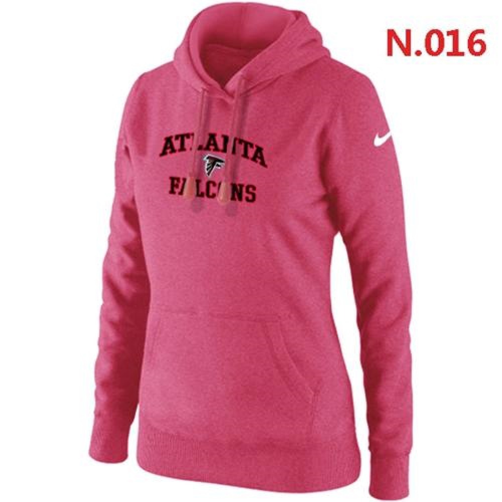 Women'sAtlanta Falcons Heart & Soul Pullover Hoodie Pink