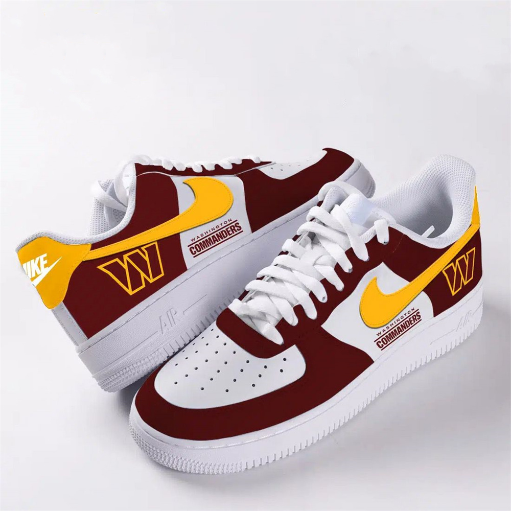 Unisex Nike x NFL Washington Commanders Custom Air Force 1 Low Team Sneakers