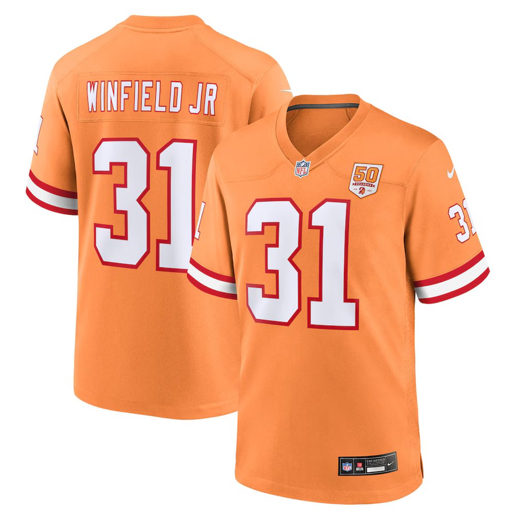 Men's Tampa Bay Buccaneers #31 Antoine Winfield Jr. Nike Creamsicle 50th Season Game Jersey