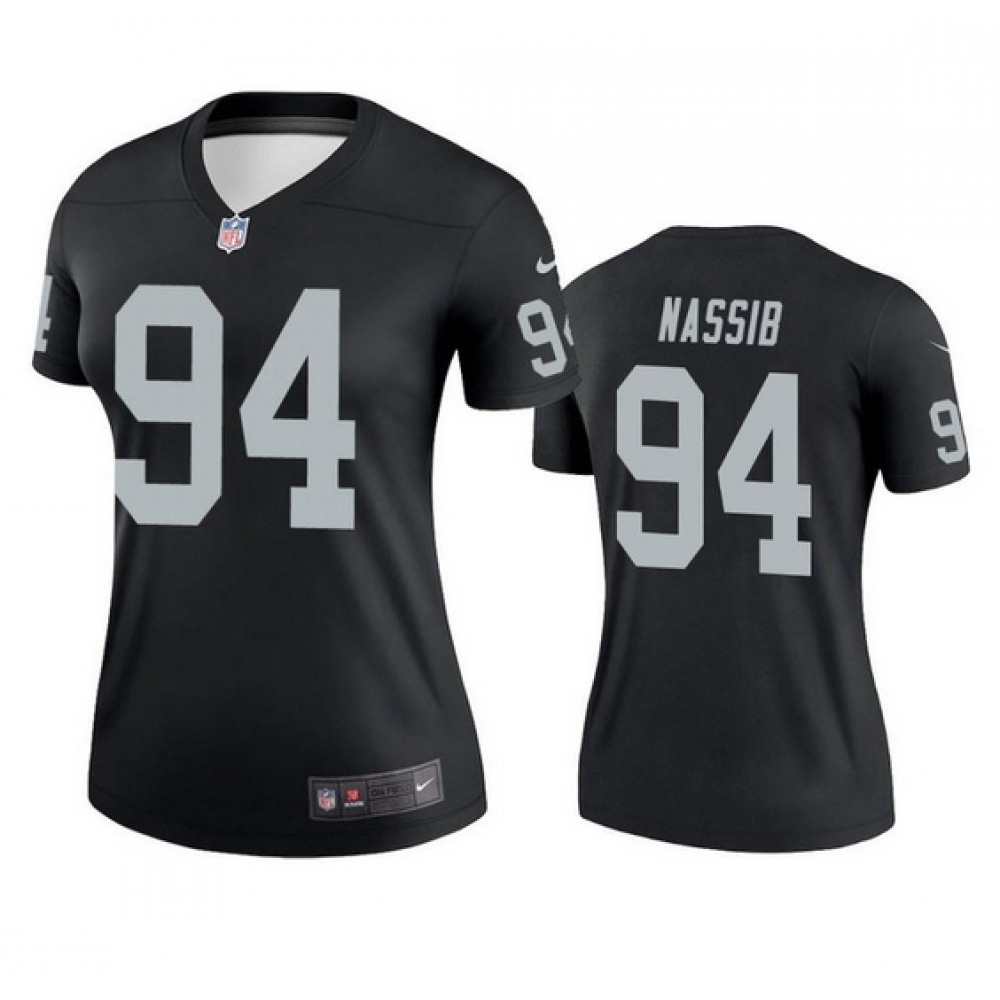 Women's Las Vegas Raiders #94 Carl Nassib Black Vapor Untouchable Limited Stitched Jersey(Run Small)