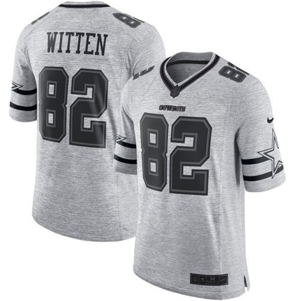 Cowboys #82 Jason Witten Gray Men's Stitched NFL Limited Gridiron Gray II Jersey