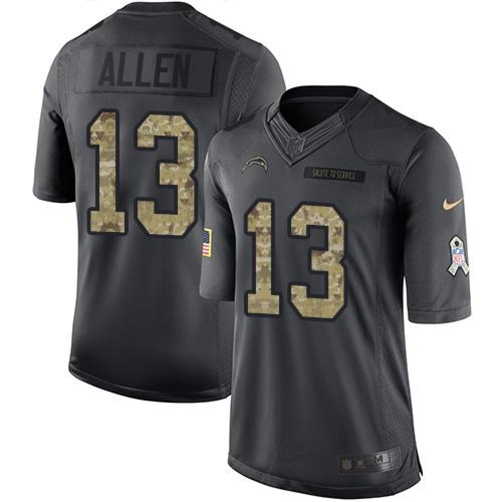 Chargers #13 Keenan Allen Black Youth Stitched NFL Limited 2016 Salute to Service Jersey
