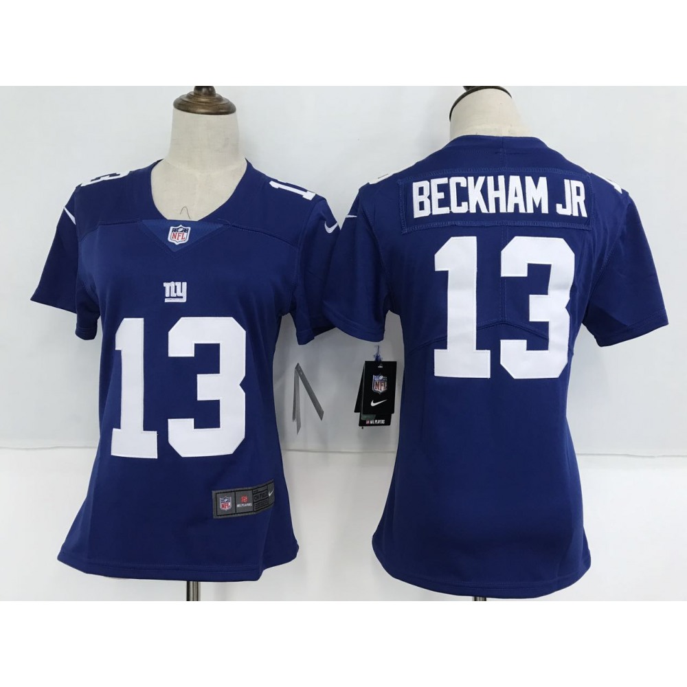 Women'sNew York Giants #13 Odell Beckham Jr Royal Blue Team Color Stitched NFL Vapor Untouchable Limited Jersey
