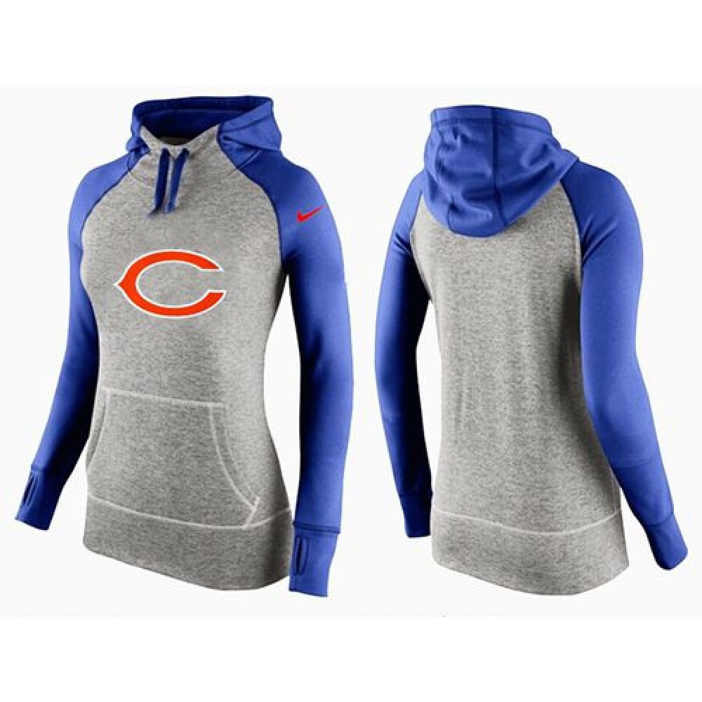 Women'sChicago Bears Performance Hoodie Grey & Blue