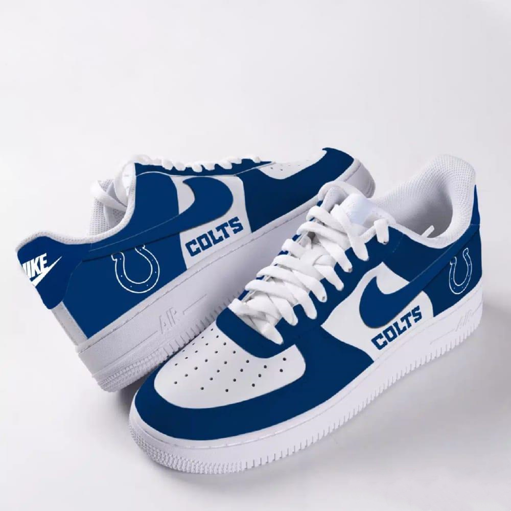 Unisex Nike x NFL Indianapolis Colts Custom Air Force 1 Low Team Sneakers