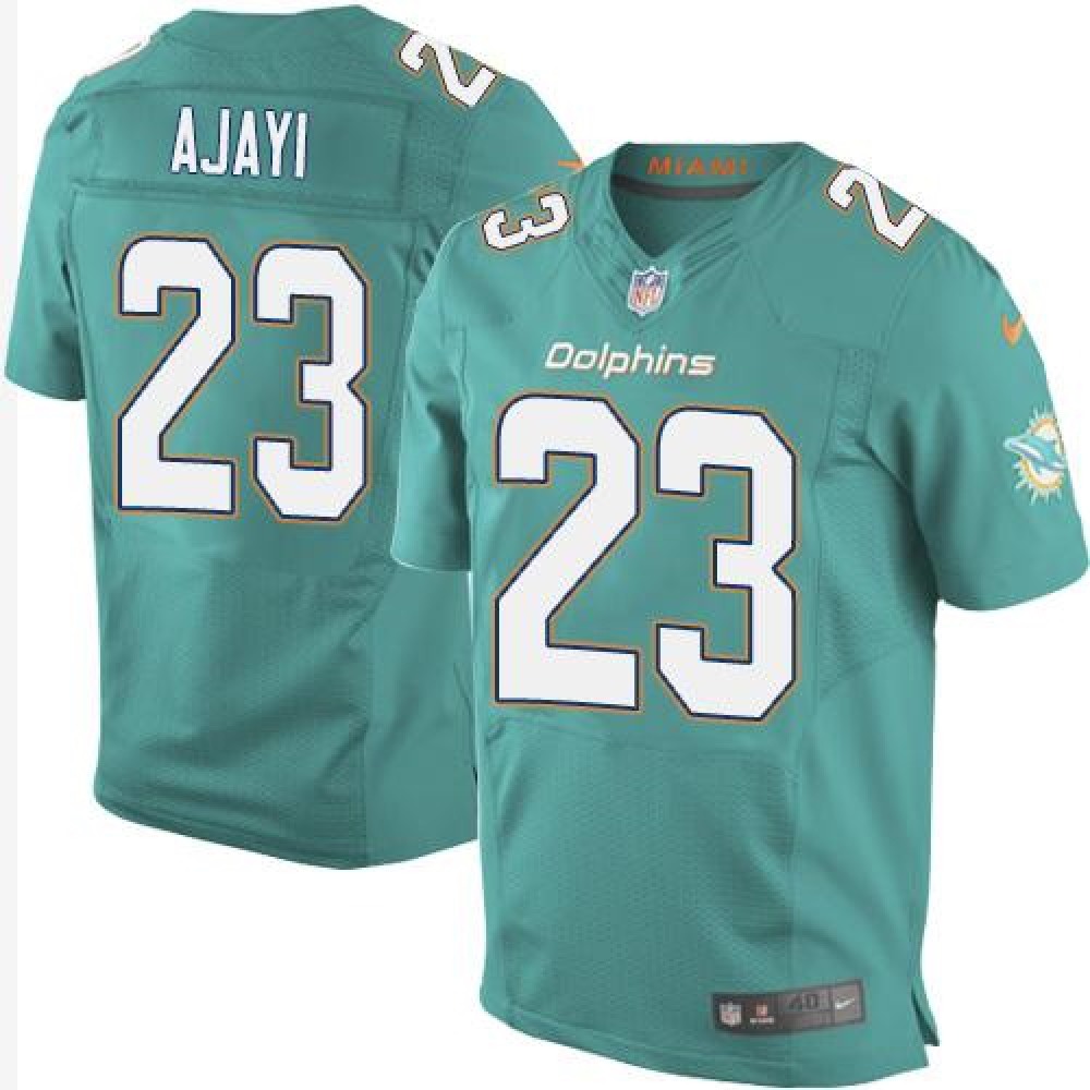 Dolphins #23 Jay Ajayi Aqua Green Team Color Men's Stitched NFL New Elite Jersey