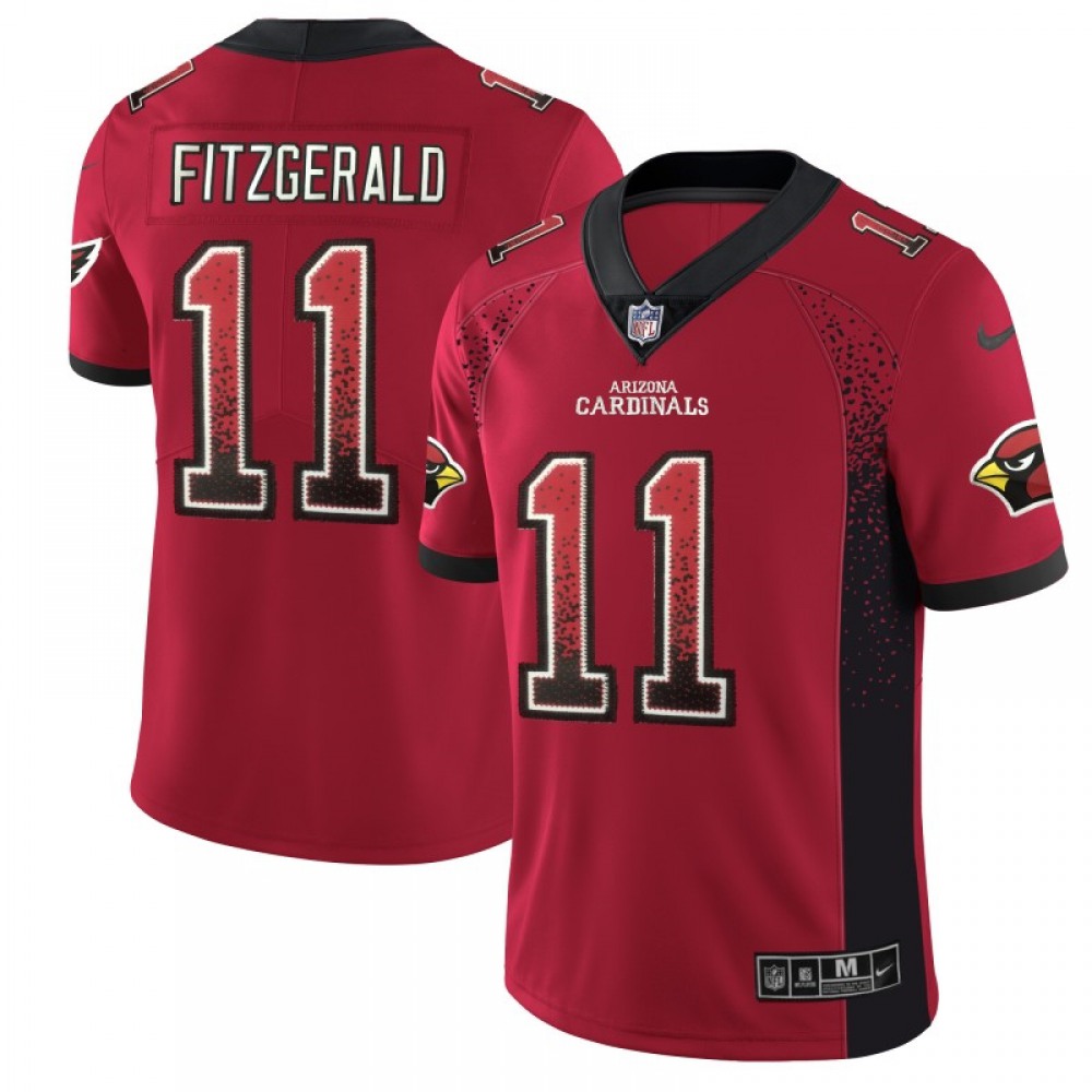 Men's Arizona Cardinals #11 Larry Fitzgerald Red 2018 Drift Fashion Color Rush Limited Stitched NFL Jersey
