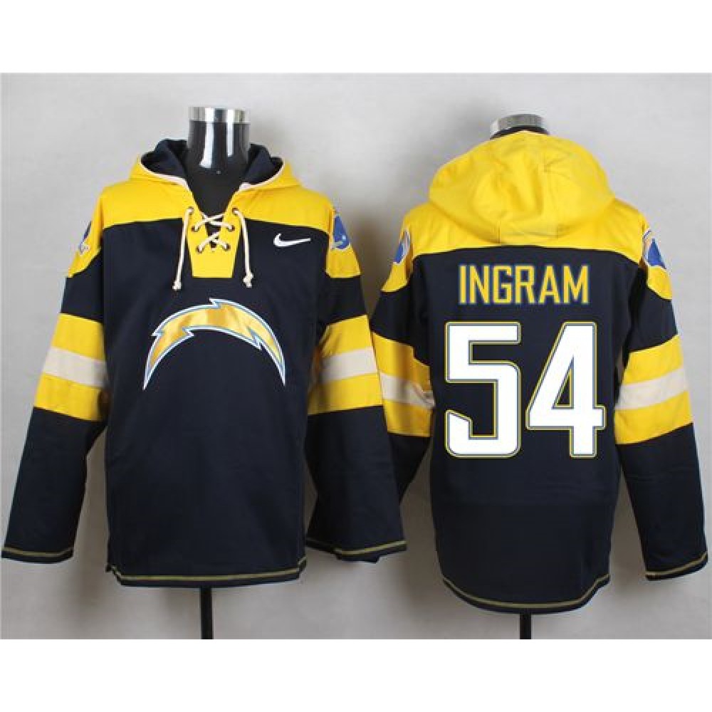 Chargers #54 Melvin Ingram Navy Blue Player Pullover NFL Hoodie
