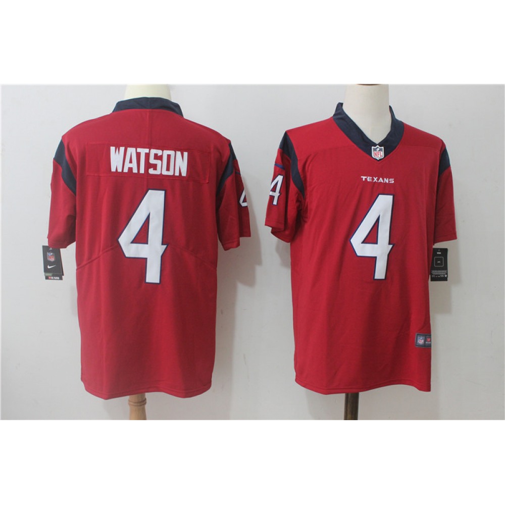 Men'sHouston Texans #4 Deshaun Watson Red Alternate Stitched NFL Vapor Untouchable Limited Jersey