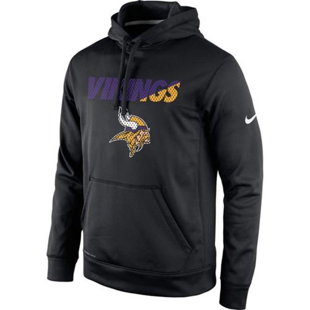 Minnesota VikingsKick Off Staff Performance Pullover Hoodie Black