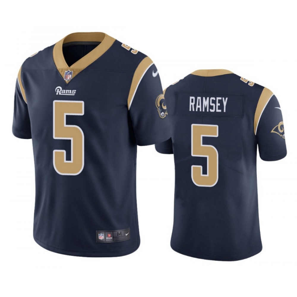 Men's Los Angeles Rams #5 Jalen Ramsey Navy Vapor Untouchable Limited Stitched Jersey