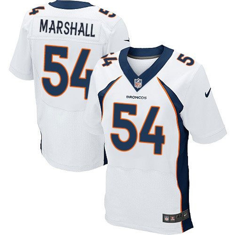 Broncos #54 Brandon Marshall White Men's Stitched NFL New Elite Jersey