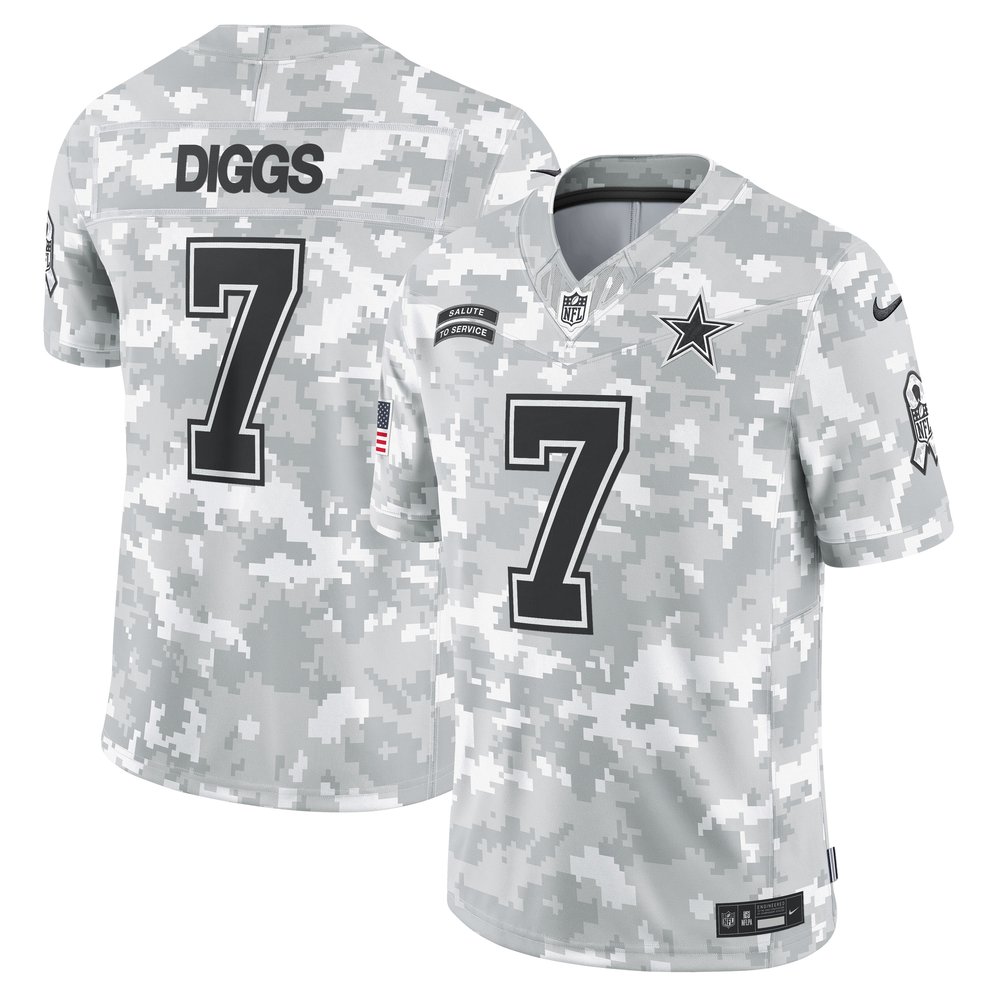Men's Dallas Cowboys Trevon DiggsArctic Camo 2024 Salute to Service Limited Jersey