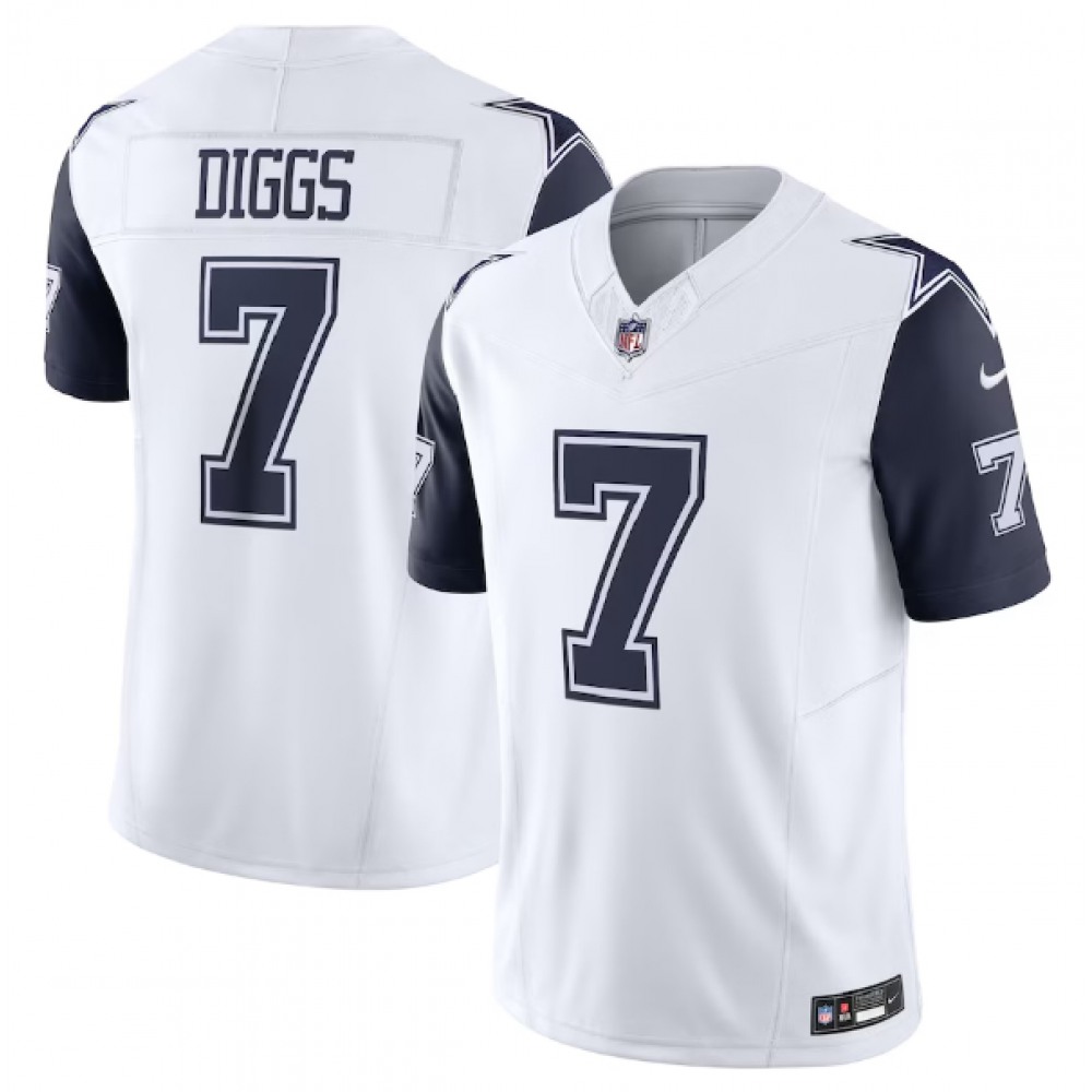 Men's Dallas Cowboys #7 Trevon Diggs White 2023 F.U.S.E. Vapor Limited Stitched Football Jersey