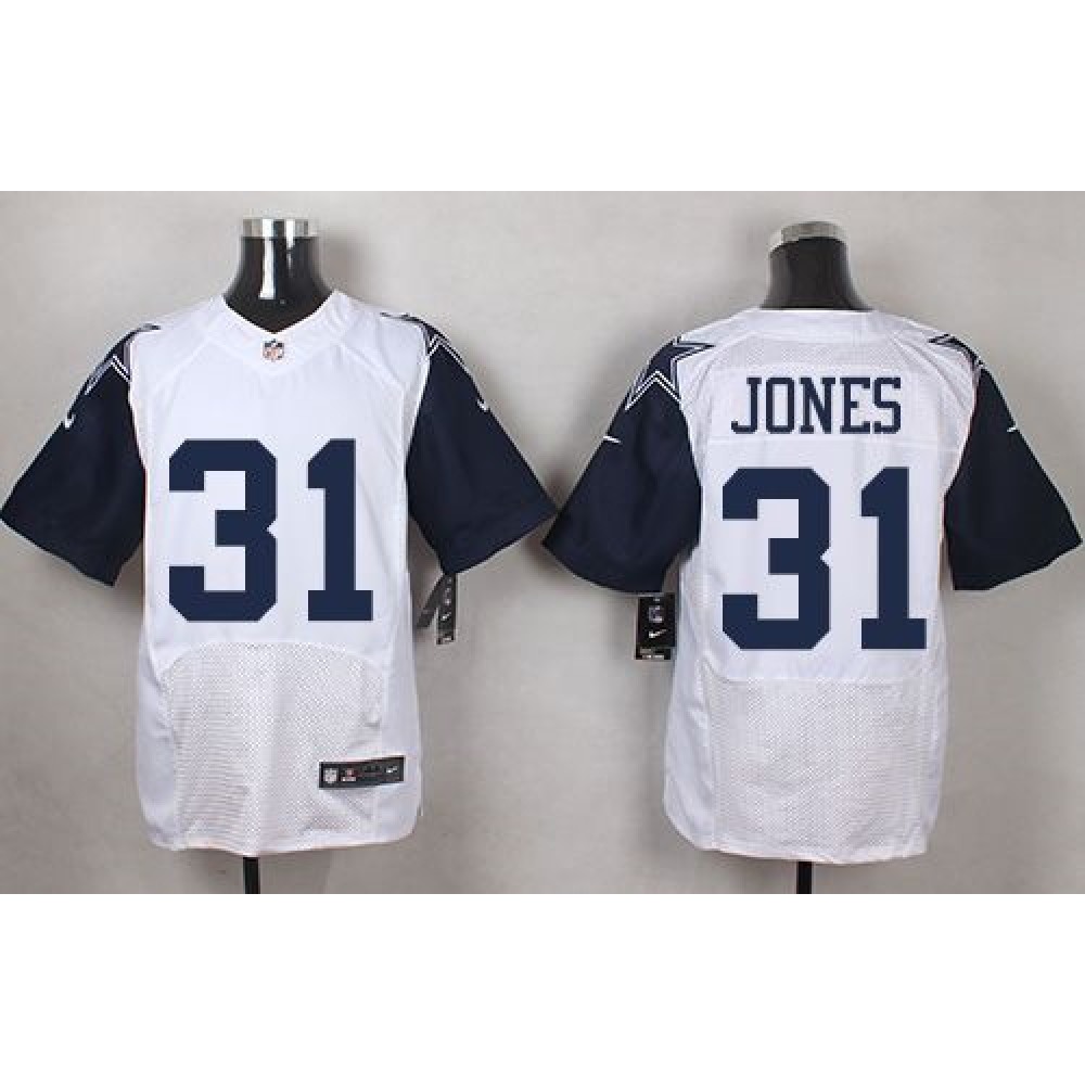 Cowboys #31 Byron Jones White Men's Stitched NFL Elite Rush Jersey