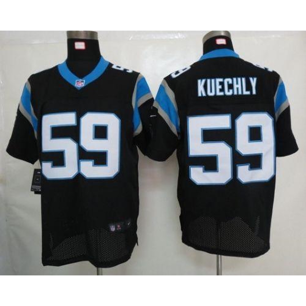 Panthers #59 Luke Kuechly Black Team Color Men's Stitched NFL Elite Jersey