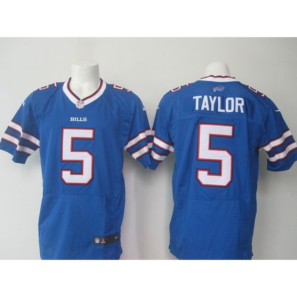 Bills #5 Tyrod Taylor Royal Blue Team Color Men's Stitched NFL New Elite Jersey