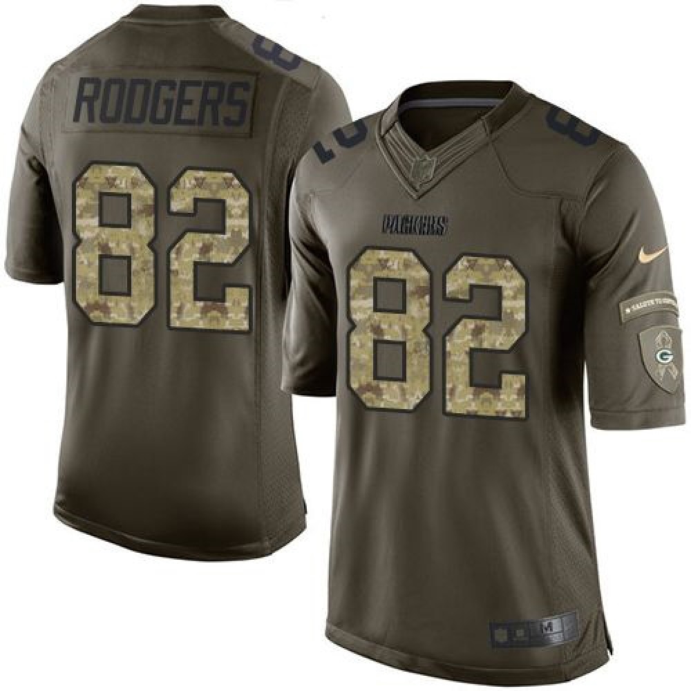 Packers #82 Richard Rodgers Green Youth Stitched NFL Limited Salute to Service Jersey