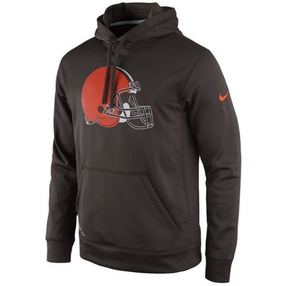 Cleveland BrownsPractice Performance Pullover Hoodie Brown