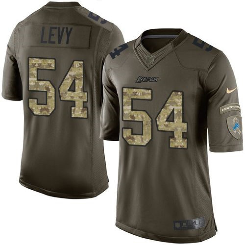 Lions #54 DeAndre Levy Green Men's Stitched NFL Limited Salute To Service Jersey