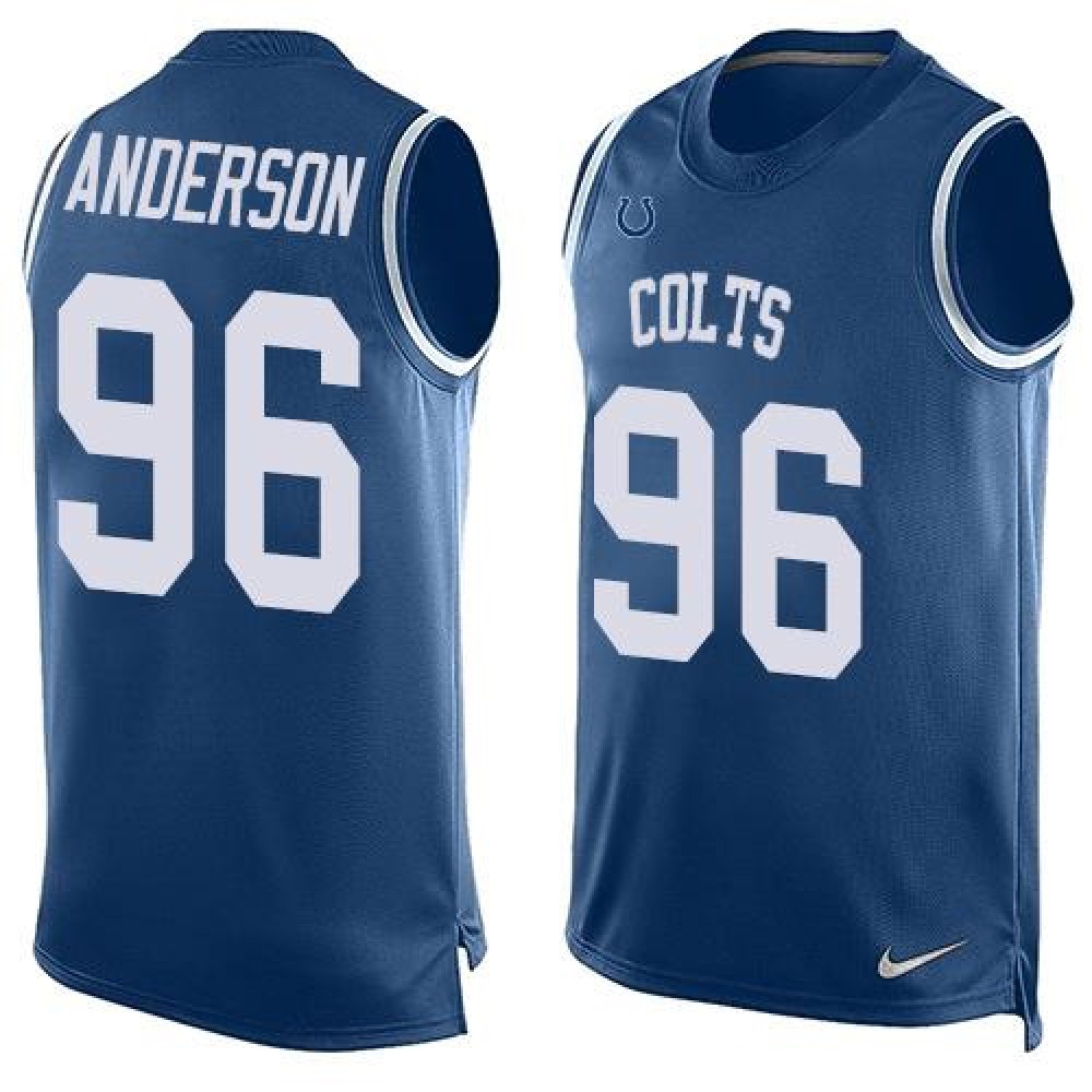 Colts #96 Henry Anderson Royal Blue Team Color Men's Stitched NFL Limited Tank Top Jersey