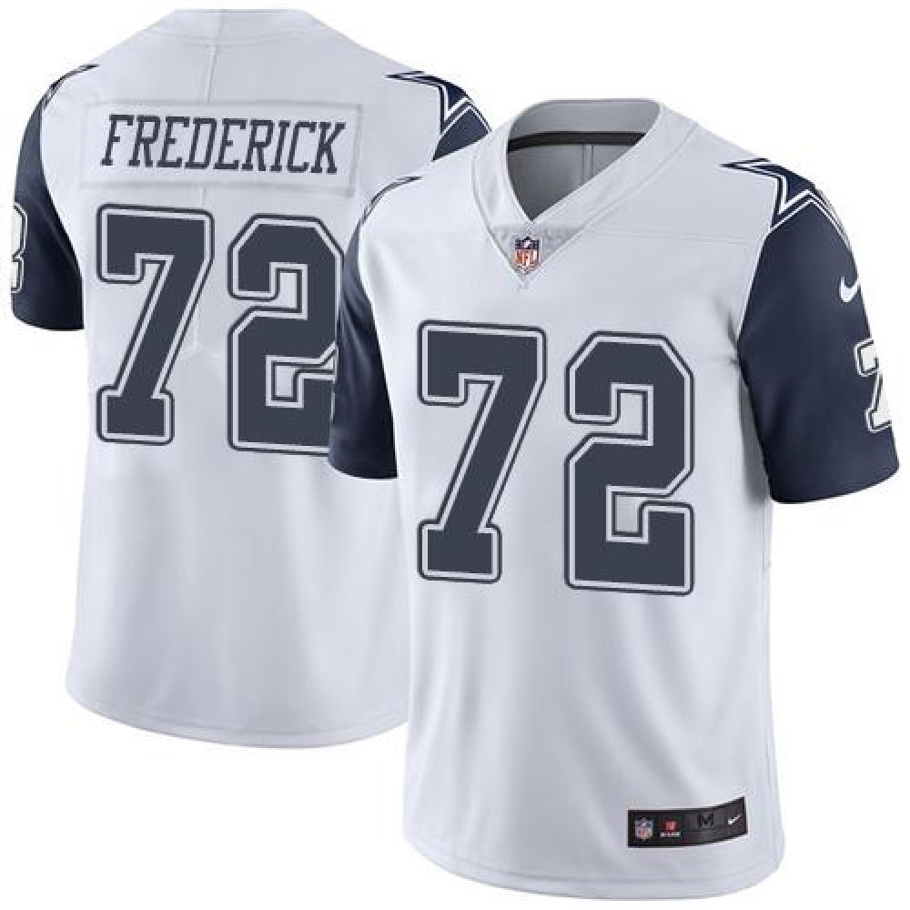 Cowboys #72 Travis Frederick White Men's Stitched NFL Limited Rush Jersey